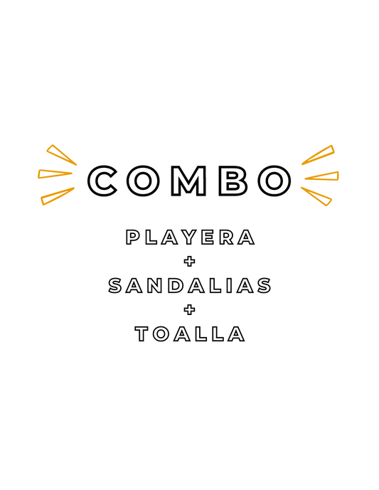 Combo Caribeño Playera - Toalla - Sandalias