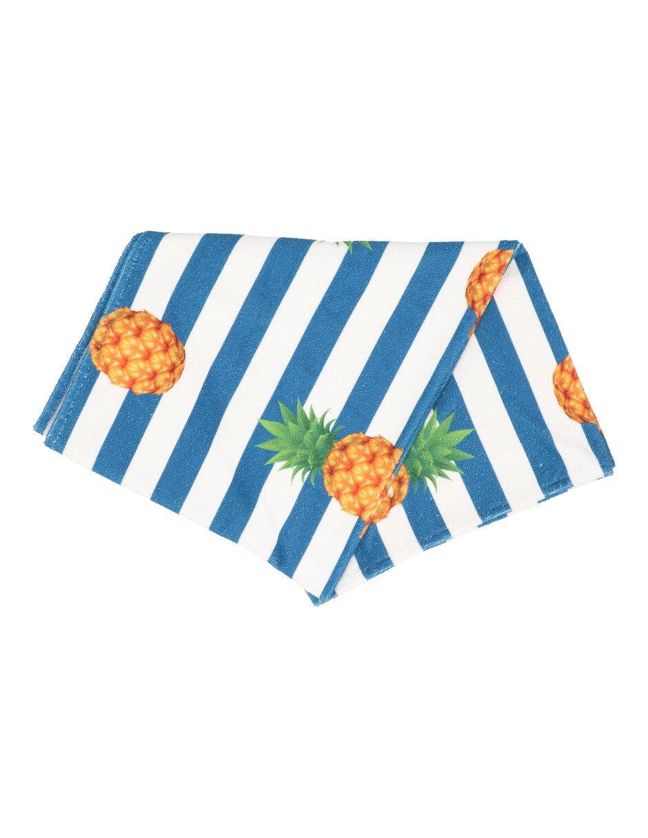 Toalla de Playa Microfibra 140 x 80cm Piña - Tela Suave de Rápido Secado | Compacta Absorbente Ligera | Ideal para Viajes, Deportes, Campamento, Baño - Sandalias Caribeñas